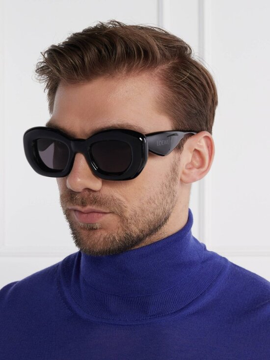 Loewe INFLATED Women Sunglasses – Black/Smoke Cat Eye Frame (LW40117I 01A) main image 7